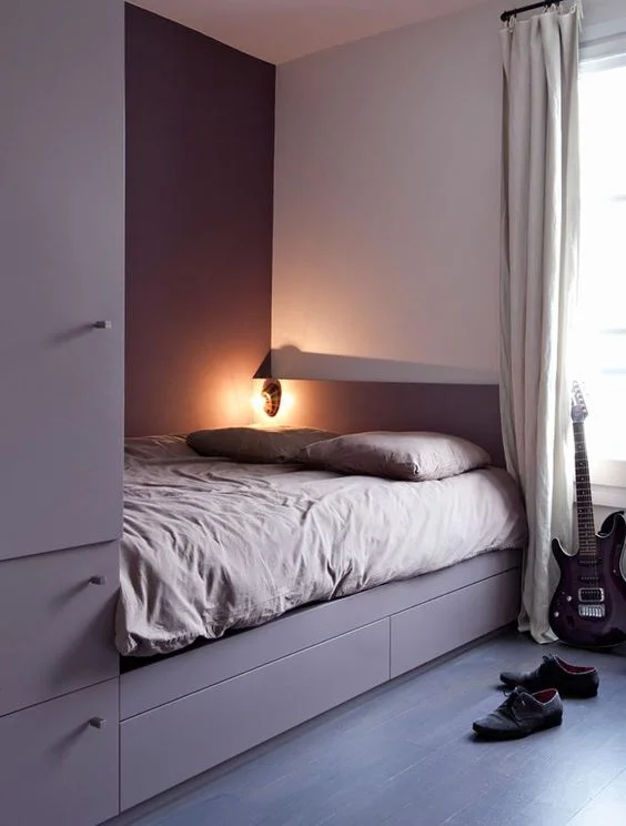 Small room with 2024 double bed ideas
